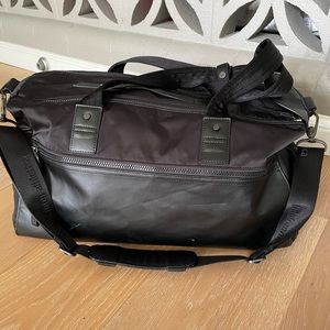 Sleek black yoga gym duffle